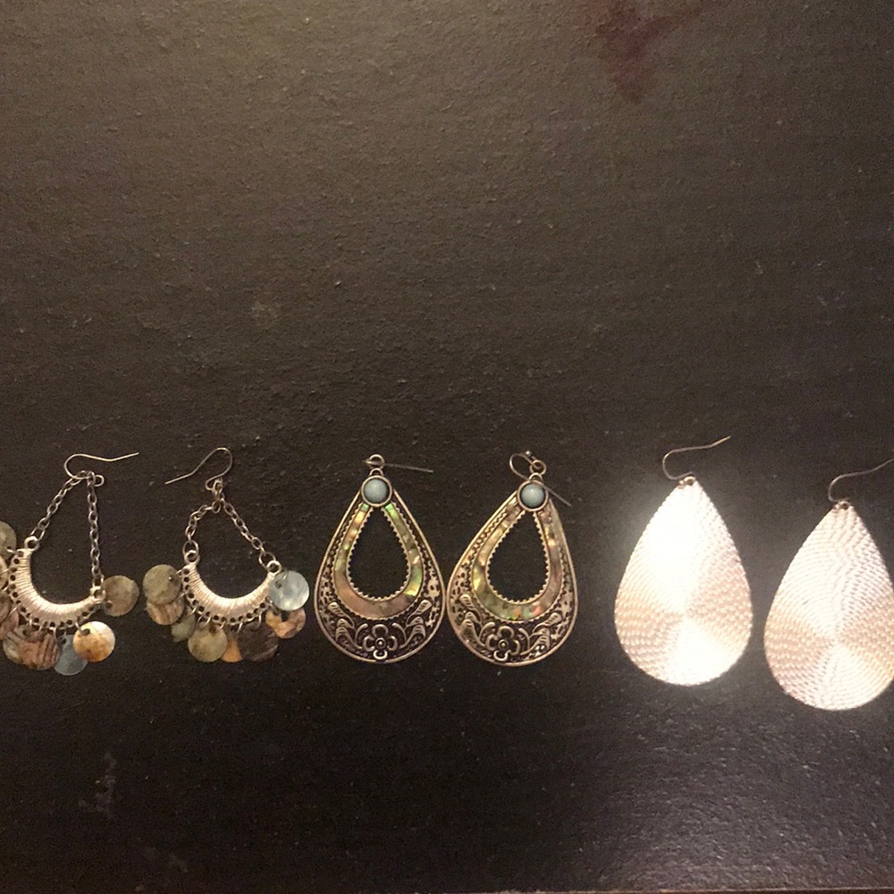 3 sets of earrings